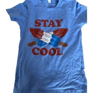 Rivet blue stay cool bomb popiscle shirt size 10-12